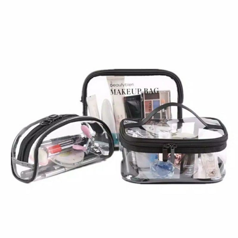 Transparant Bag Travel - Pouch Kosmetik PVC - Tas Pouch Transparan