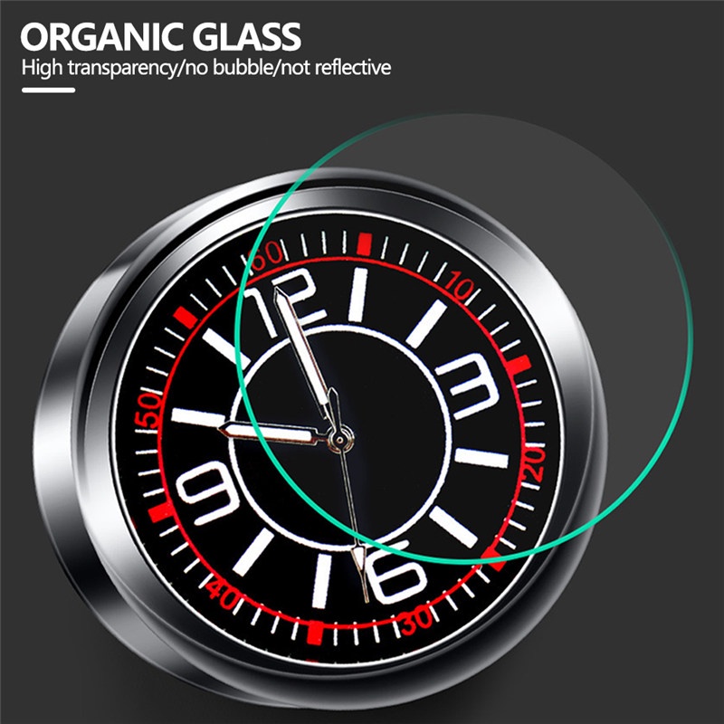 TK Car Dashboard Clock Quartz Luminous Clock Glass Mirror Automotive Clock Accessories