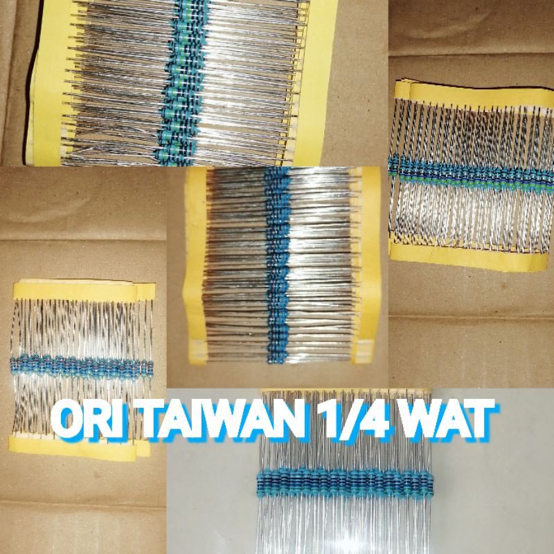 10.pcs, ANEKA, RESISTOR. 1/4. WAT. ORIGINAL TAIWAN