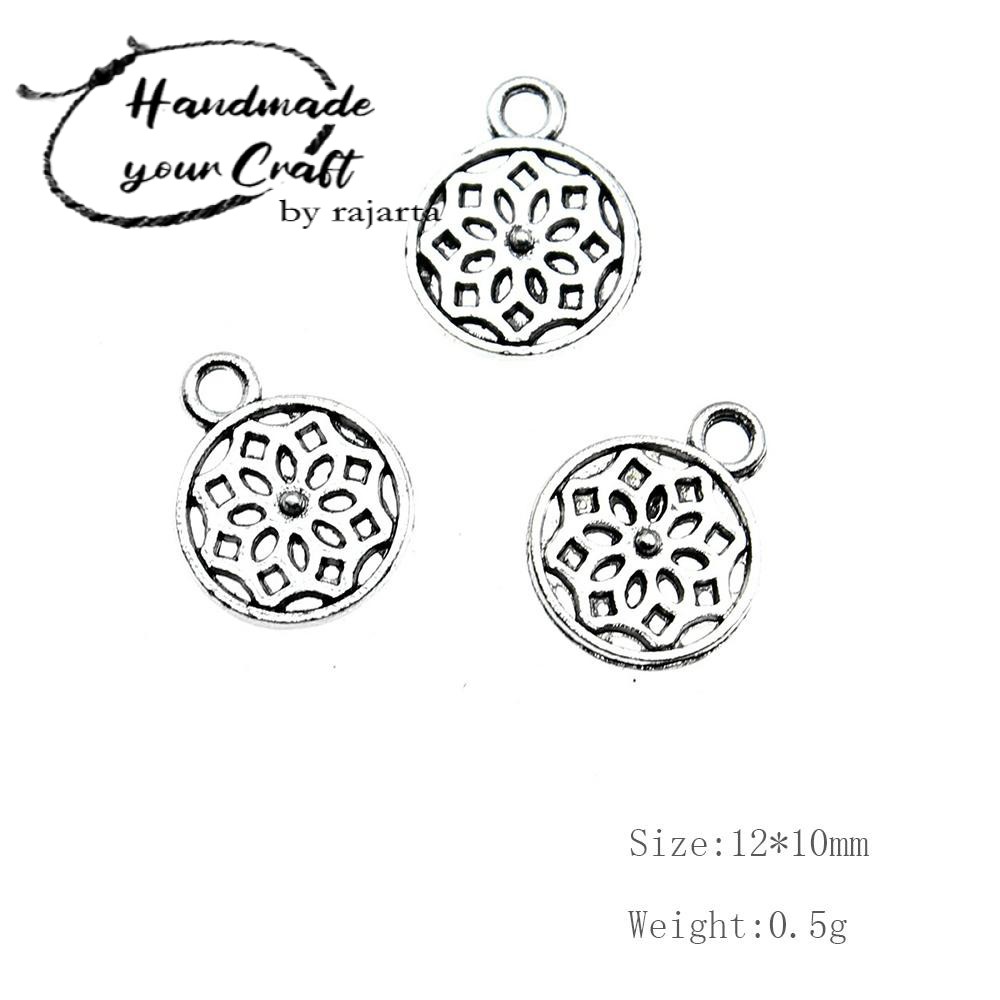 Charms Liontin Lotus Mandala Mini 12 X 10 Mm