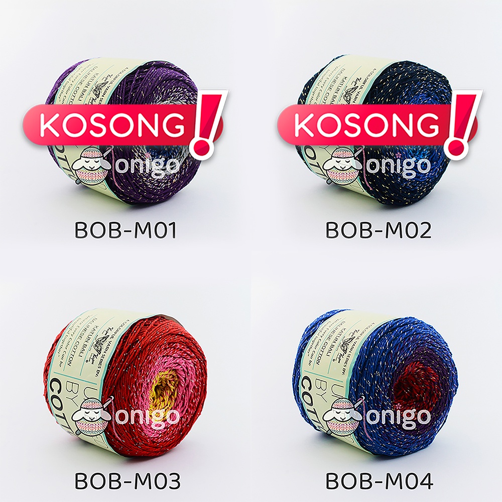 Benang Rajut Katun Bali Small Ply United 100 gram Benang Katun Bali Gradasi BOB Katalog