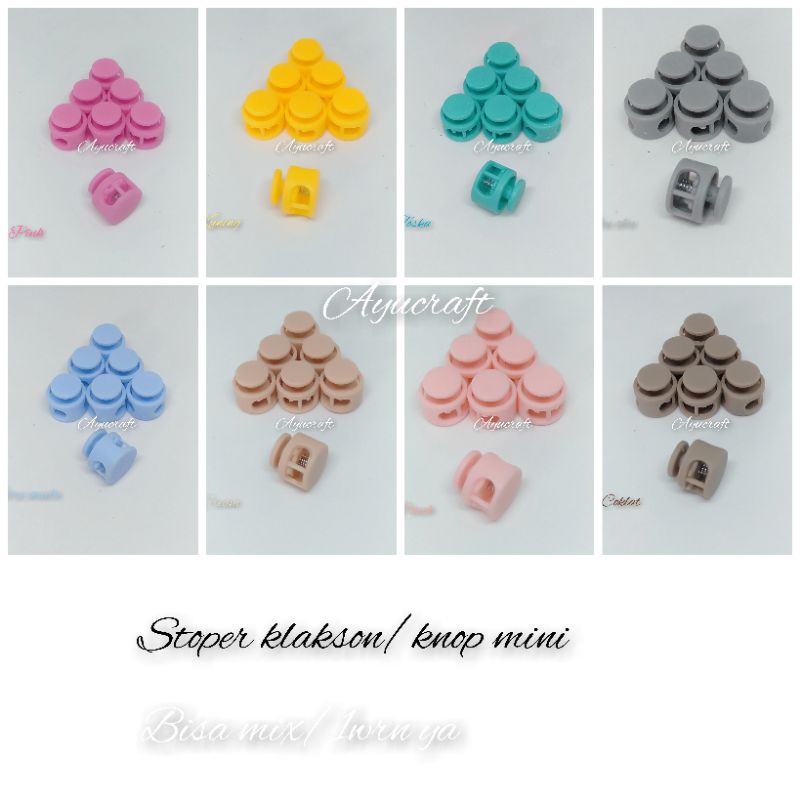 stoper knop/klakson warna 6dan12pcs