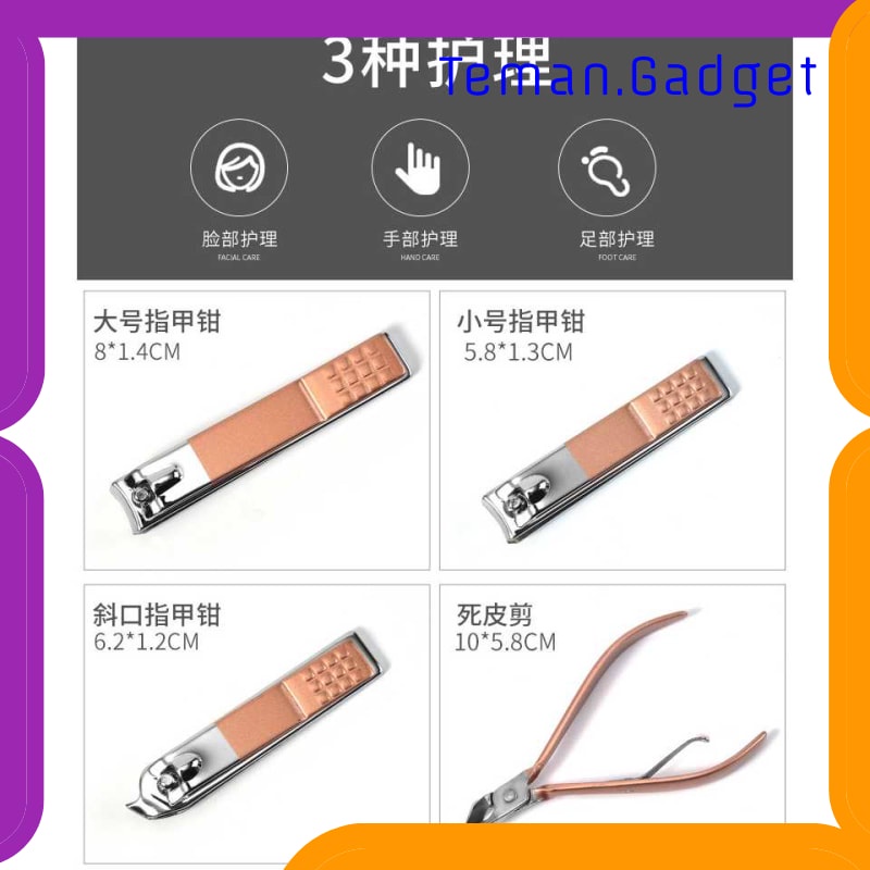 TG-FE359 KSBELLE GUNTING KUKU NAIL ART SET MANICURE PEDICURE 15 PCS - CT02