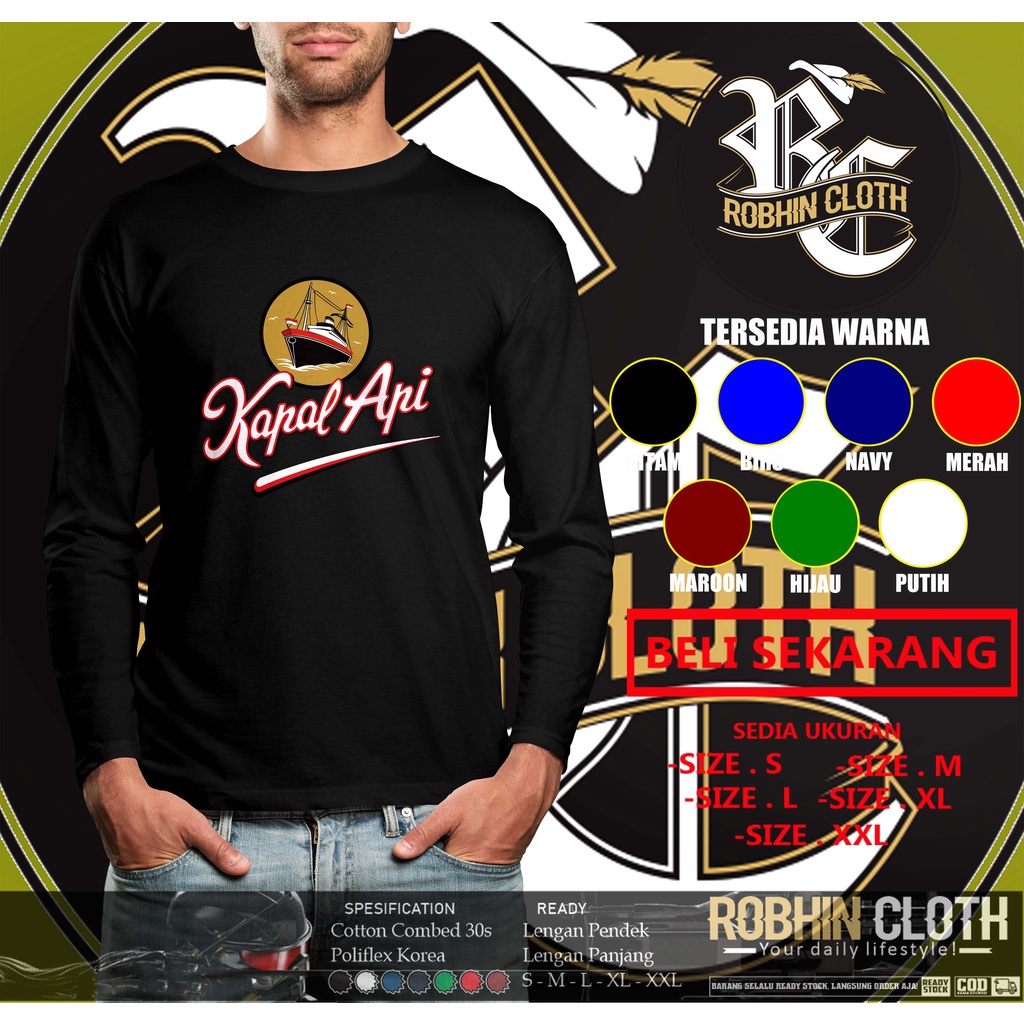 Kaos Baju KapalApi Lengan Panjang Kaos Distro