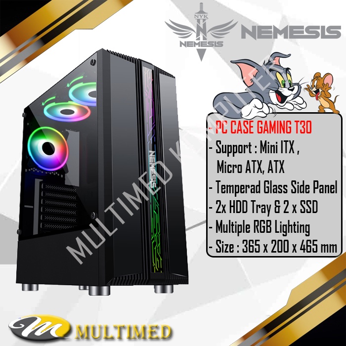 PC CASE / CASSING GAMING KOMPUTER T30 SHADOW