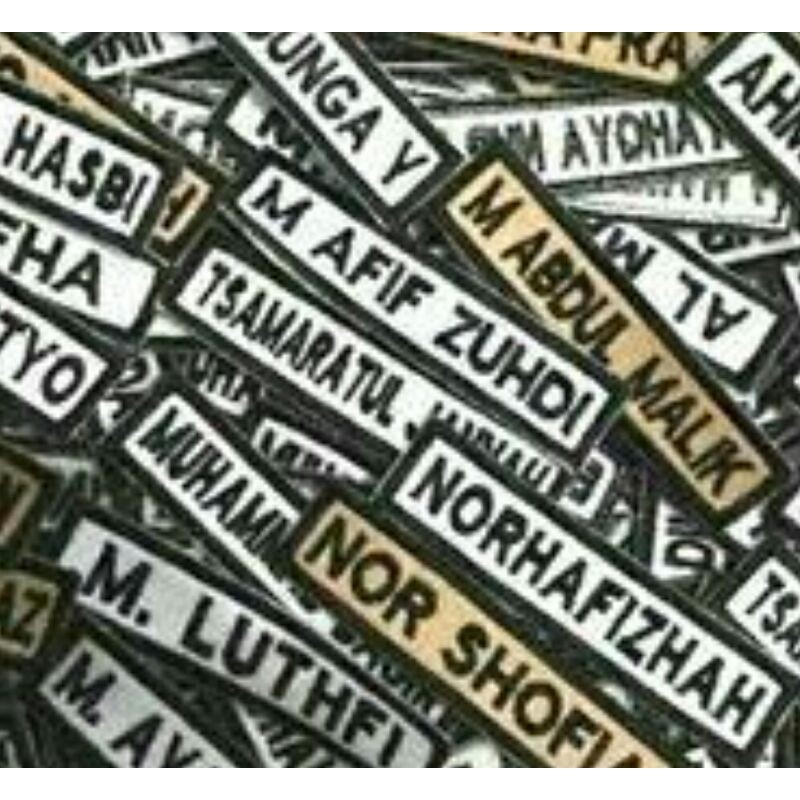 Bordir nama dada satuan bukan bordir komputer