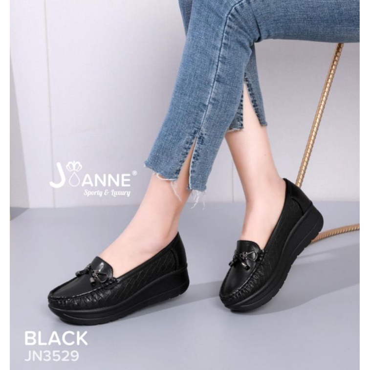 RESTOCK!! JOANNE Sepatu Wedges Shoes JN3529