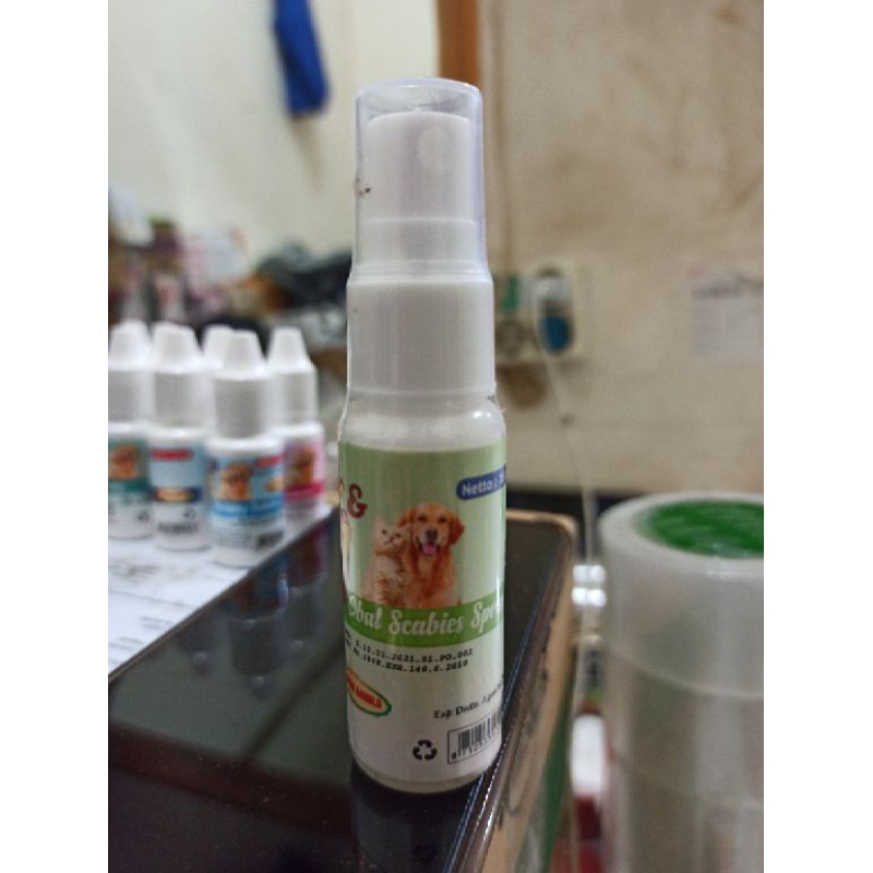 obat scabies spray k&amp;j 18ml untuk kucing dan anjing