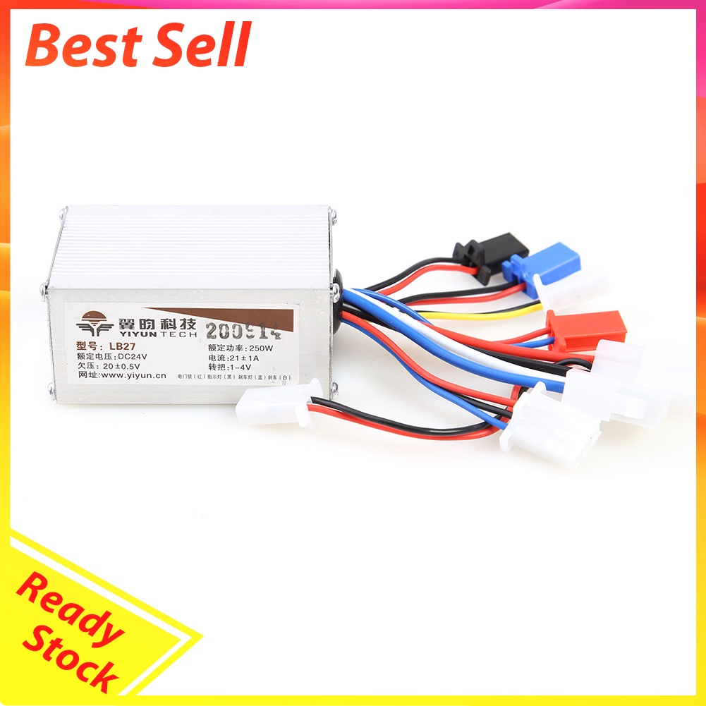 24V 250W Electric Bicycle Brushed Controller for Motor Scooter E-bike Parts