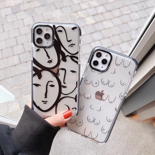 IPHONE Soft Case Gambar Sketsa Seni Lucu Untuk Iphone 11