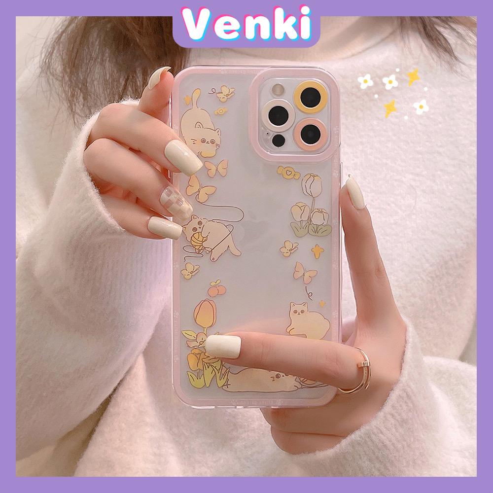 iPhone Case Silicone Soft Case Clear Case Square Edge Angel Eye Cat Eye Pupil Eye Full Cover Camera Protection Shockproof Case Pink Butterfly Cat Cute Style For iPhone 13 Pro Max iPhone 12 Pro Max iPhone 11 Pro Max iPhone 7 Plus iPhone XR XS MAX 11 pro