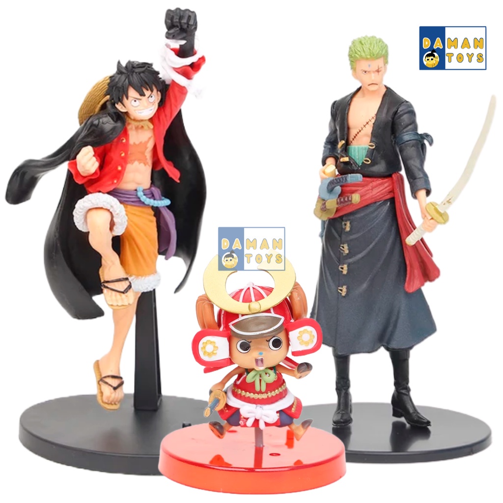DToys Action Figure Luffy Chopper Anime Roronoa Zoro One Piece  Patung