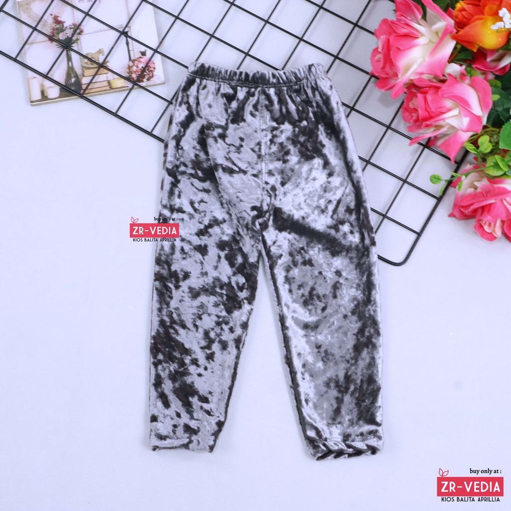 Legging Cleo Uk 3-12 Bulan / Celana Leging Balita Bludru Polos Panjang Anak Perempuan Pants Import