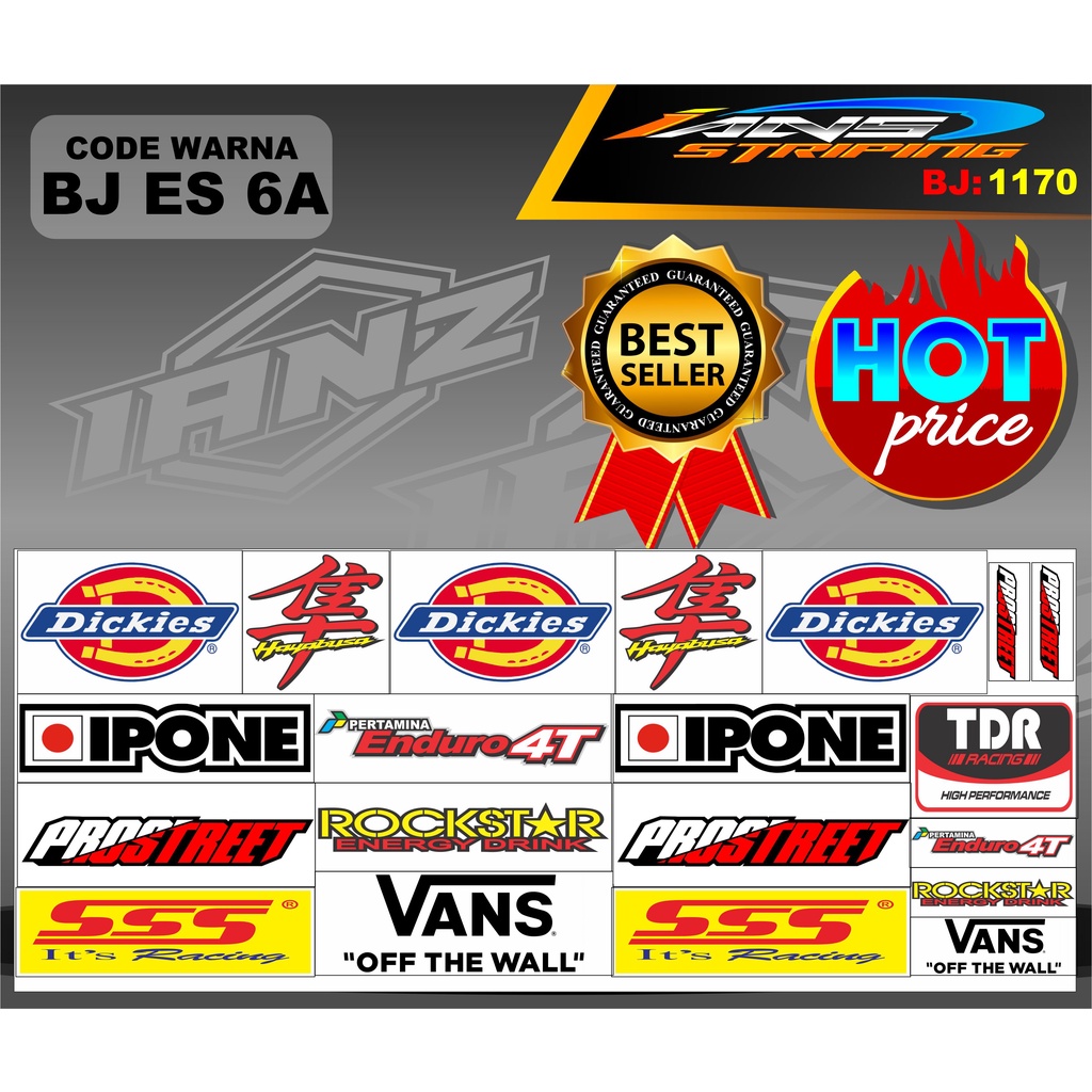 STIKER SEPAKET LOGO BRAND / STIKER BEST SELLER / STIKER RACING