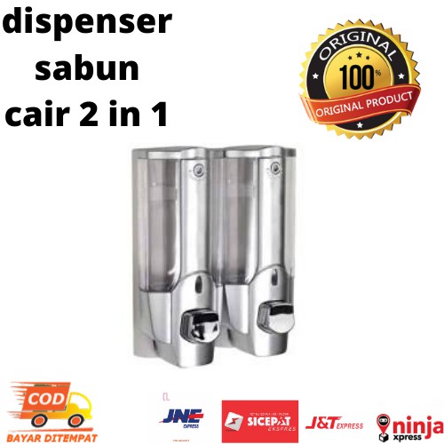 DISPENSER SABUN CAIR DAN SHAMPO [2 TABUNG]