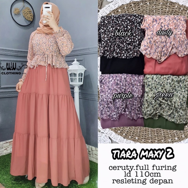 DRESS MUSLIM CERUTTY FULL FULL FURING / TIARA MAXY #2 ORIGINAL BY W&W CLOTHING