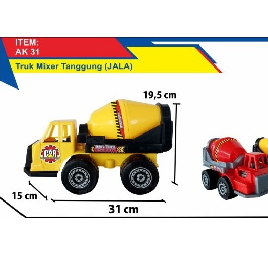 Mainan anak mobil mobilan truk molen sedang  - AK31