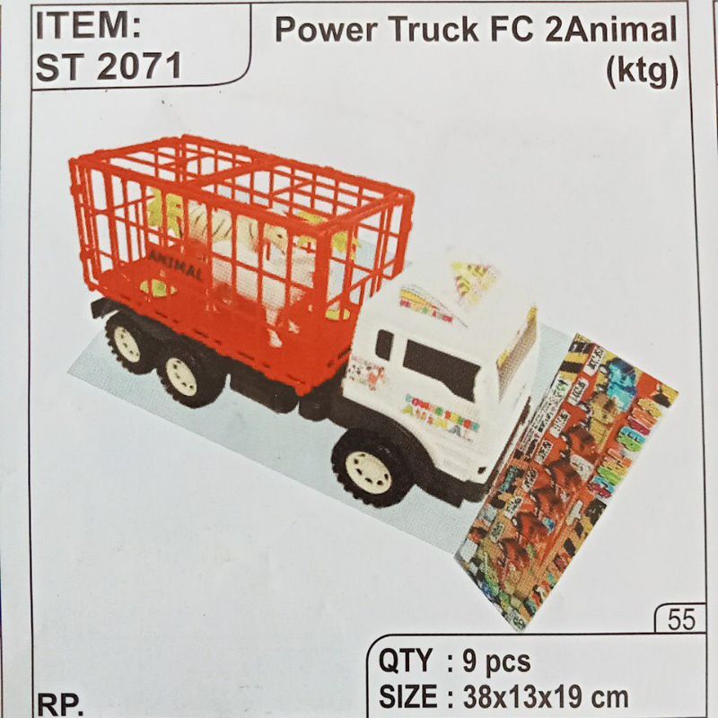 ST 2071 - Mainan Mobil Truk pengangkut Hewan Ukuran Jumbo ST2071 / Truck 2 Animal