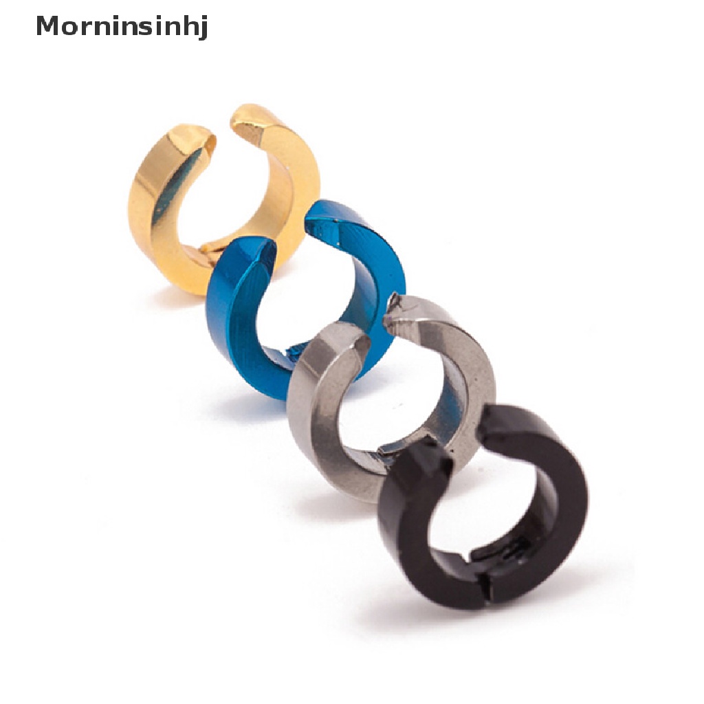 Mornin Man Klip Telinga Baja Titanium Tanpa Tindik EarsBuckle Wanita Anting Perhiasan id