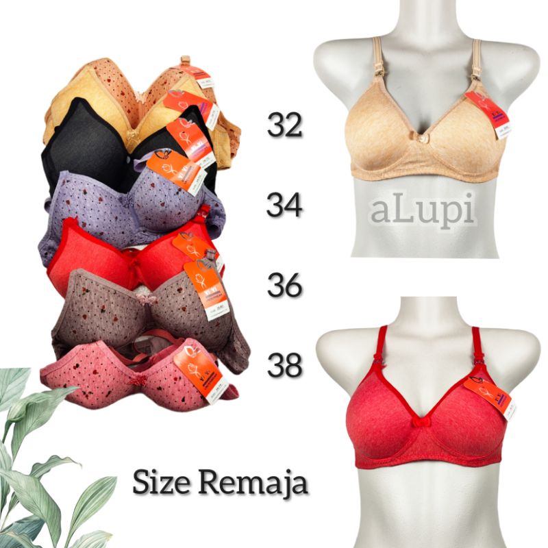 Bh Bra wanita perumpuan Cewek yi yi uk size 32 34 36 38 Remaja Dewasa Murah Busa tipis tanpa kawat