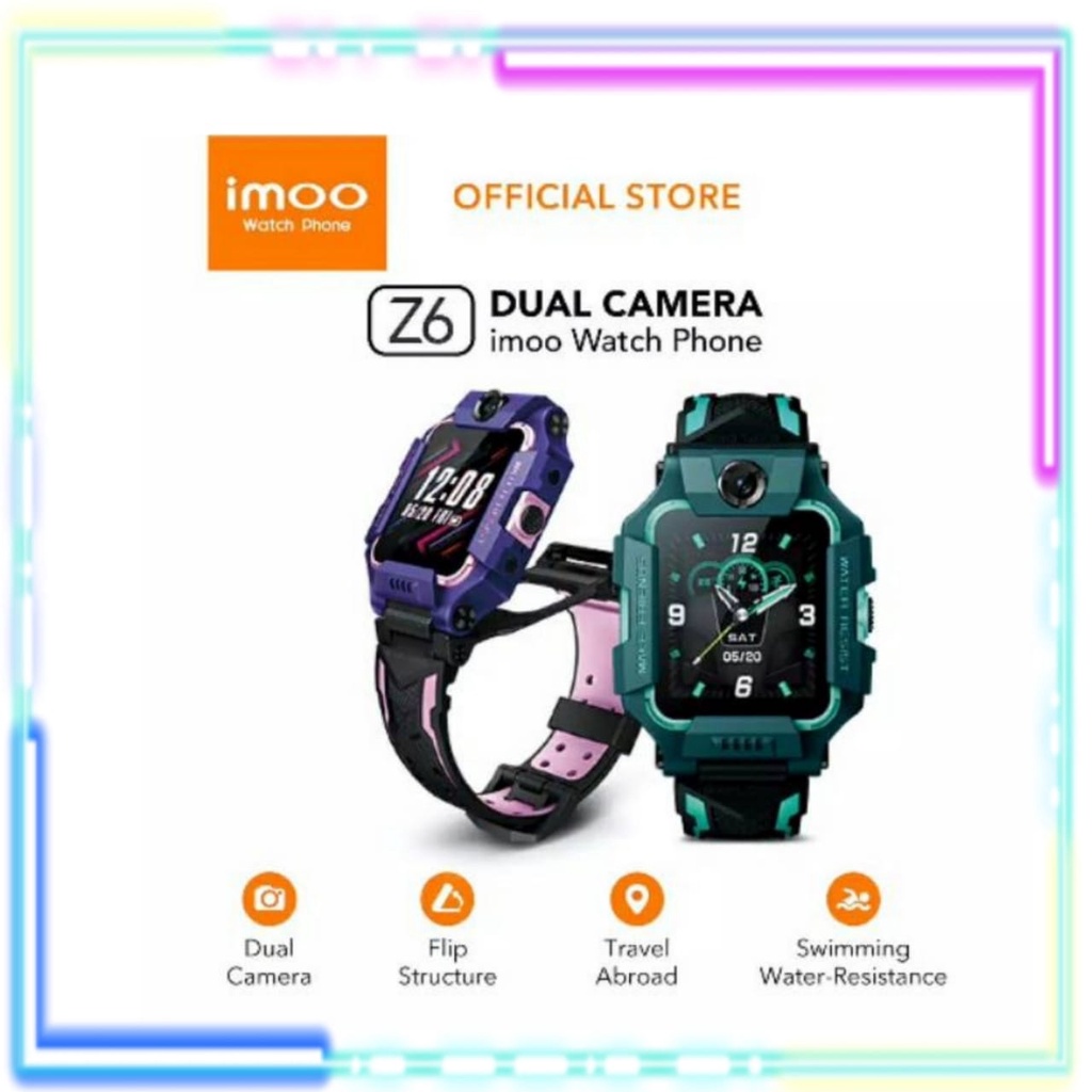 IMOO SMARTWATCH PHONE Z6 FRONT &amp; REAR CAMERA FLIP NEW VISION WATERPROOF 4G