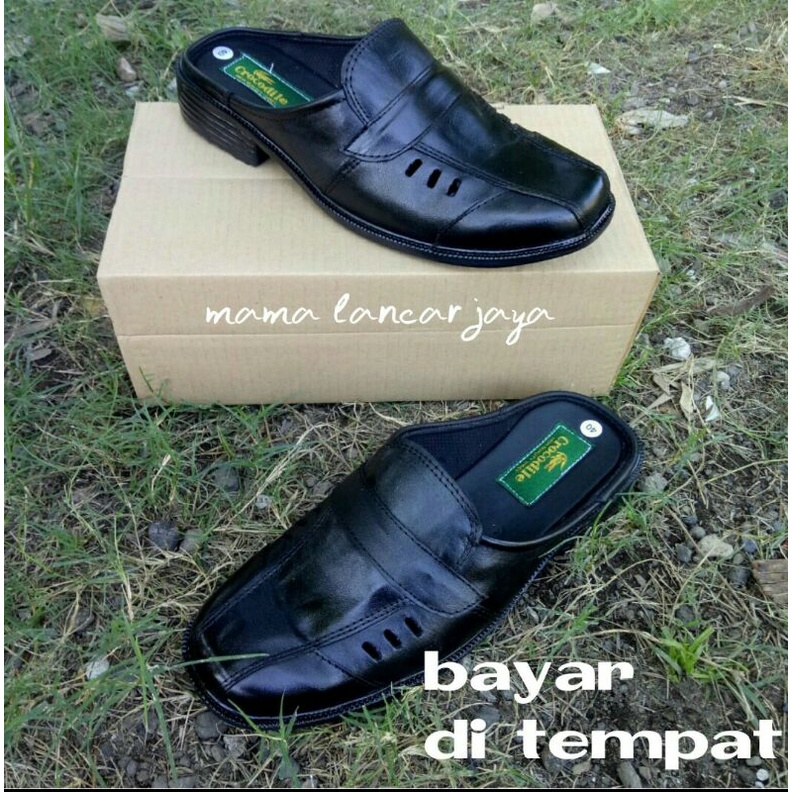 sandal selop kulit sapi  crocodille/polo