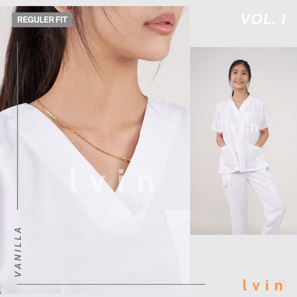 [ Lvin ] Vol I - Baju OKA Celana Reguler Fit / Baju Jaga / Set Baju Celana Jaga Oka / Dokter Lengan Pendek / Baju OK / Resilience Series