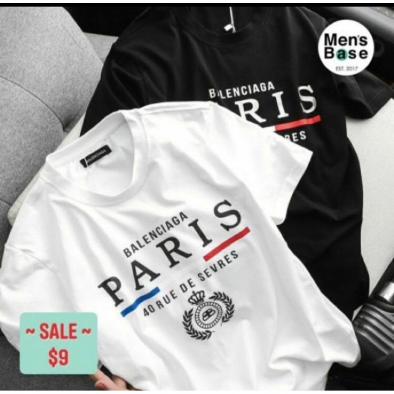 BAJU KAOS TSHIRT PRIA WANITA FASHION BRANDED DISTRO BALENCIAGA PARIS