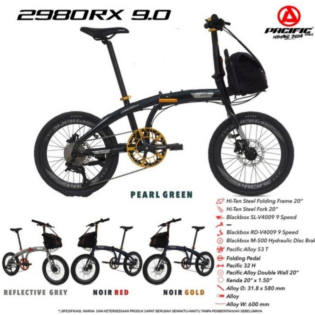Sepeda lipat 20 Inch Pacific 2980  RX 9.0 Hidraulic