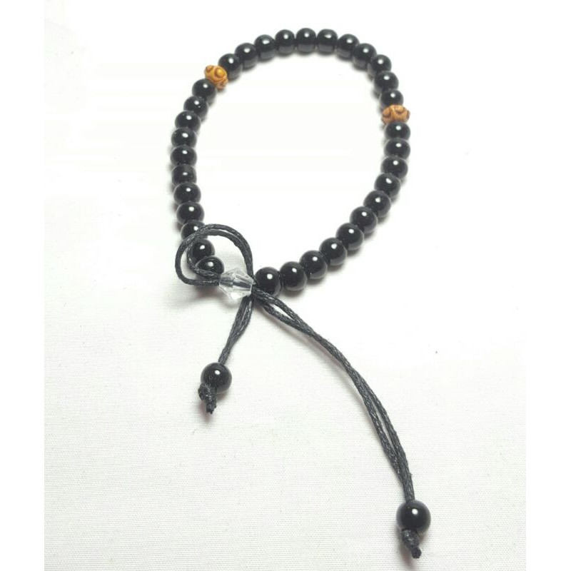 {BAYAR DIRUMAH} gelang pria/wanita batu black onyx asli