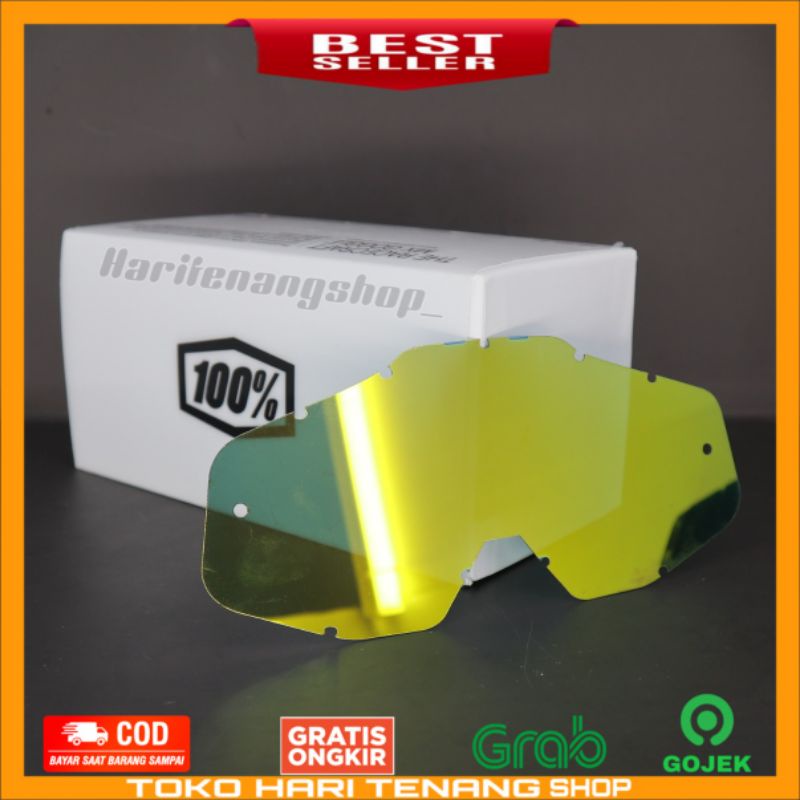 LENSA GOGGLE 100%/KACA GOGGLE 100%/LENSA KACAMATA GOGGLE 100%