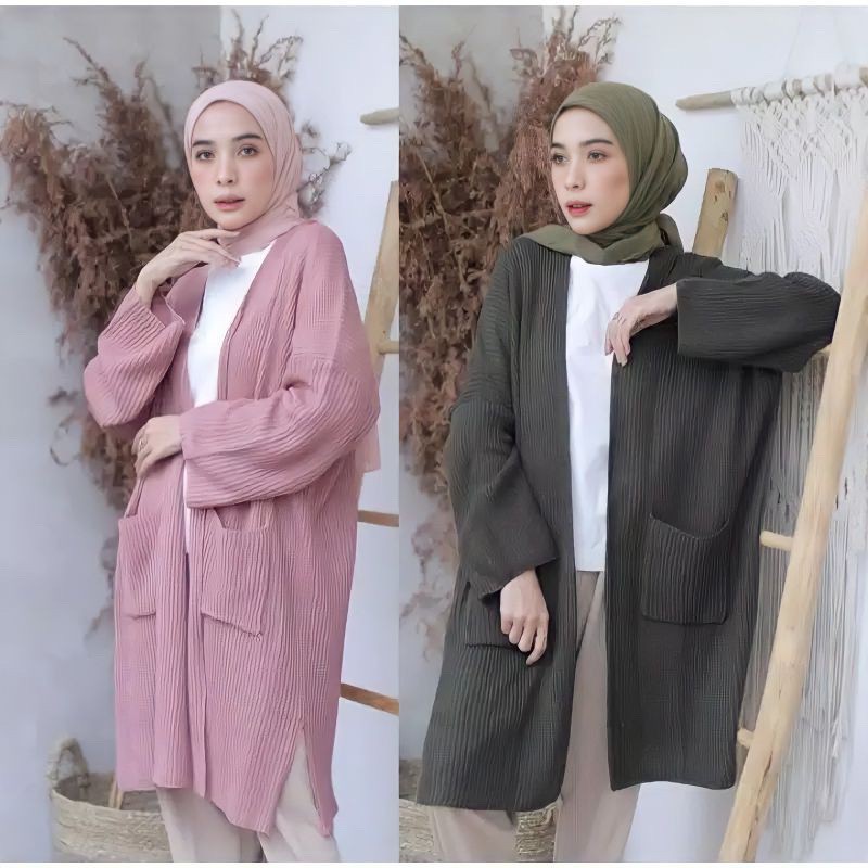 Cardigan Rajut Long Oversize Jumbo