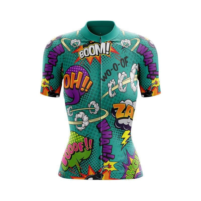 Explosive Comics Jersey baju Sepeda Roadbike Wanita - GREEN