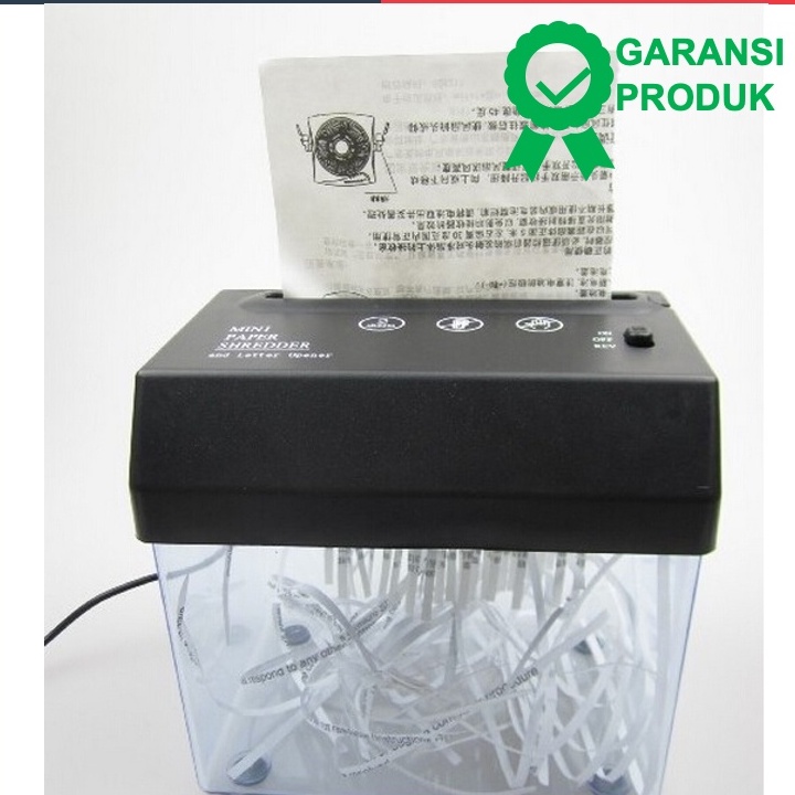 Mesin Alat Penghancur Kertas Paper Hand Shredder Manual dan Elektrik Compact Size Pemotong Kertas