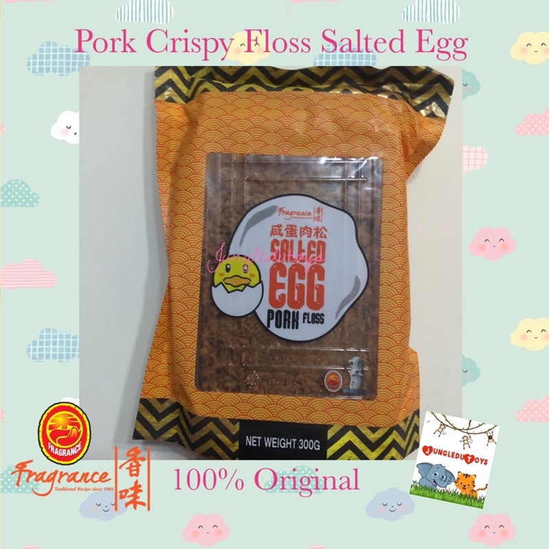 Fragrance Salted Egg Pork Floss Singapore Abon Babi Crispy Rasa Telur Asin 300Gr