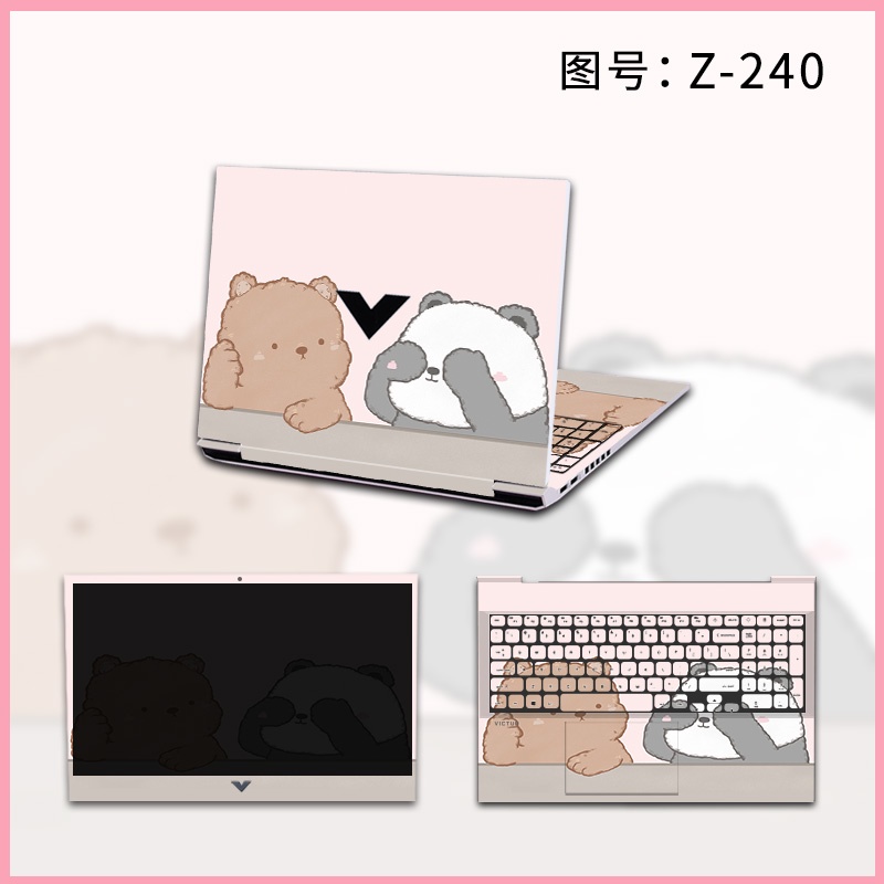 3pcs Stiker Pelindung Keyboard Laptop Motif Print Kartun ABC Warna Polos Untuk HP Victus 7 16-D 16-E 16-B