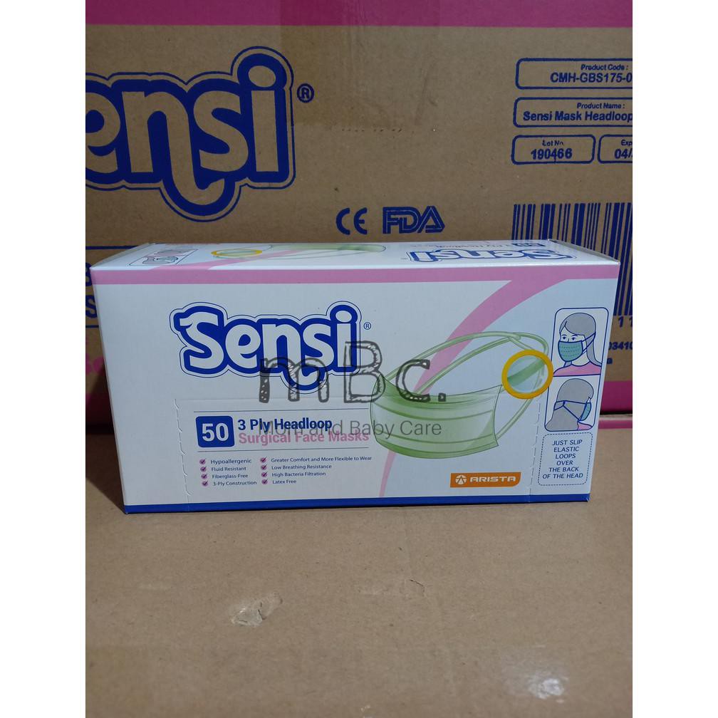 Asli Masker Sensi Headloop Hijab Isi 50Pcs