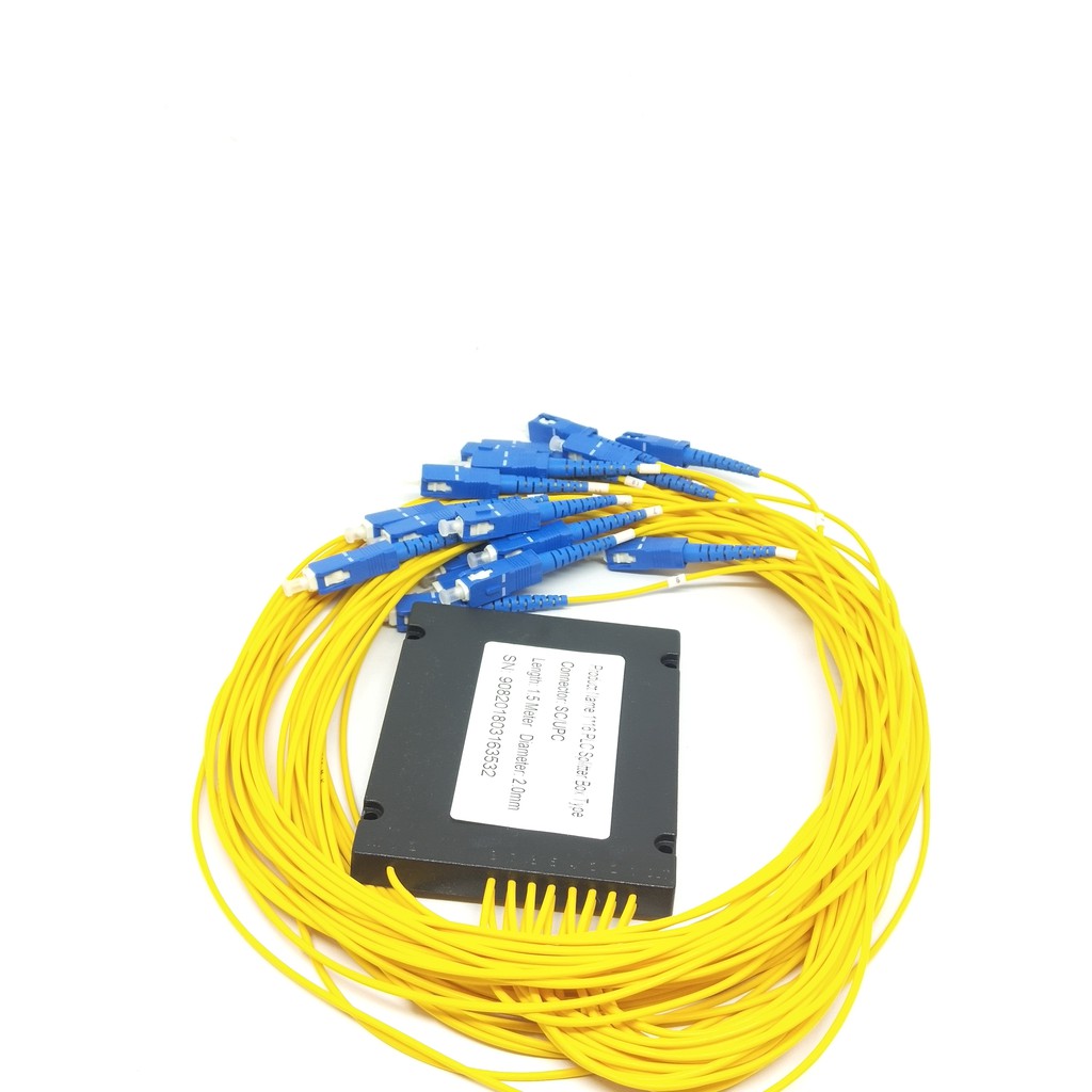 TERBARU Passive Splitter 1-16 Modular Besar SC UPC Fiber Optik