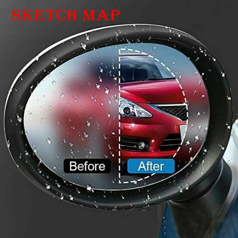 1Pair Car Rearview Mirror Film,Waterproof Anti-Fog Film,Side Window Glass Anti-glare Film Cover