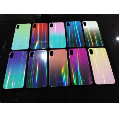 Case Oppo Realme u1 Glass Aurora Rainbow Premium Caselab