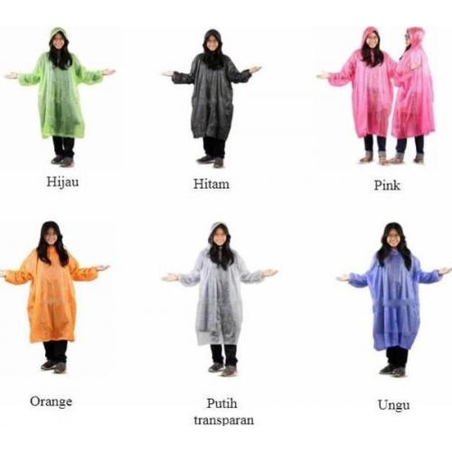 JOPE UMBRELLA - Jas Hujan Poncho Elmondo Ceria 201 Bahan Elastis Lentus Pvc Termurah