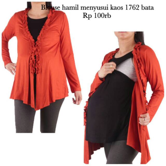 Blouse hamil menyusui kaos 1762 bata