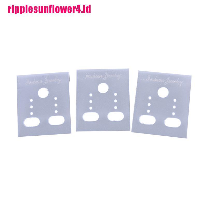 100pcs Kartu Holder Display Anting Tusuk Bahan Plastik Bening