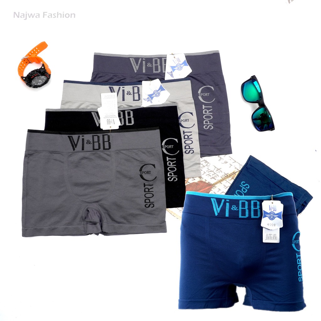 VS - Celana Dalam Pria Boxer POLOS M, L, XL  Celana Boxer Pria Import Premium  Cd Pria Boxer