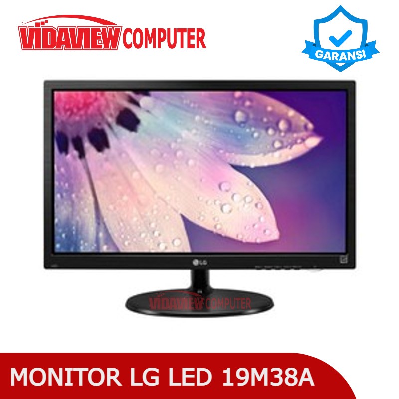 MONITOR LG LED 19M38A LED VGA OUTPUT FULL HD WHITE SCREEN BERGARANSI