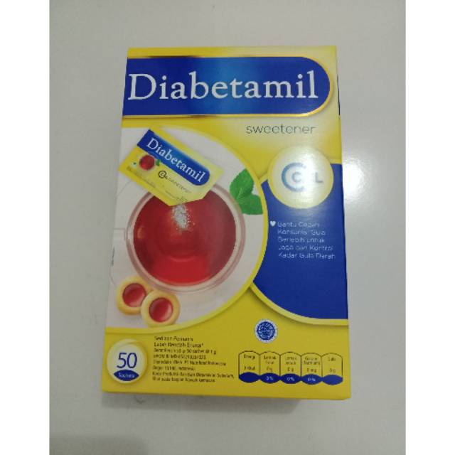 

Diabetamil sweetener 50's