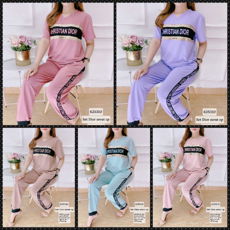 625310 Stelan/Stel CP joger kaos/Set CP jogger CD dior