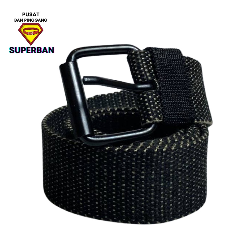 SABUK GESPER PRIA NYLON TUSUK CASUAL TRENDY JARUM SLIM TACTICAL UNTUK BERPERGIAN - SUPERBAN