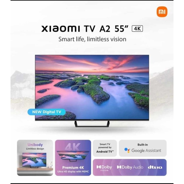 Xiaomi Mi TV A2 32&quot; 43&quot; 55&quot; / 32 HD 43 FHD 43 55 UHD 4K Inch Dolby Android SmartTV Garansi Resmi