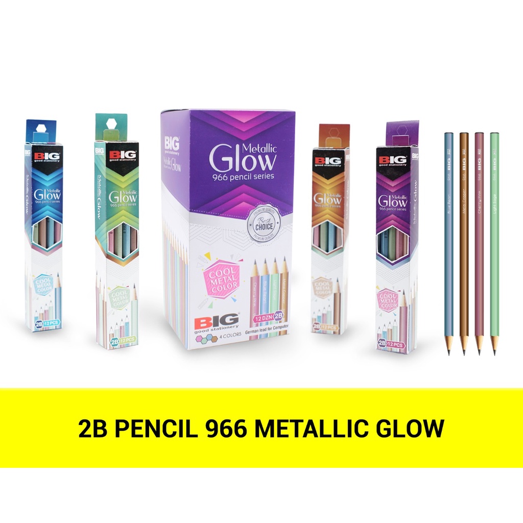 

Pensil (2B) BIG // Metalik Glow PS 966, Pastel Paradise PS 977